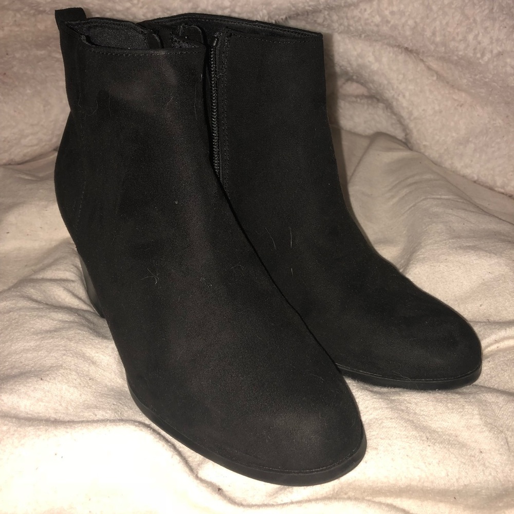 Black booties size 8